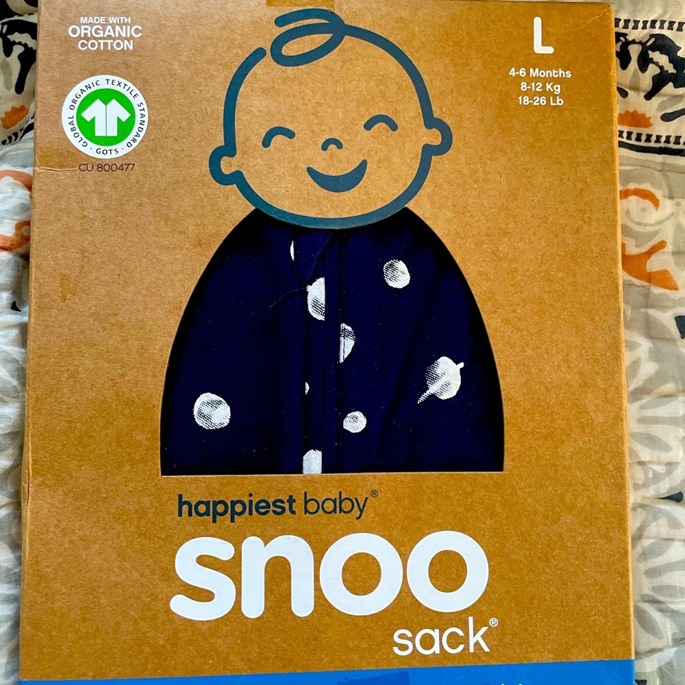 NIB Snoo Sack (L) by Happiest Baby Large Blue Planets